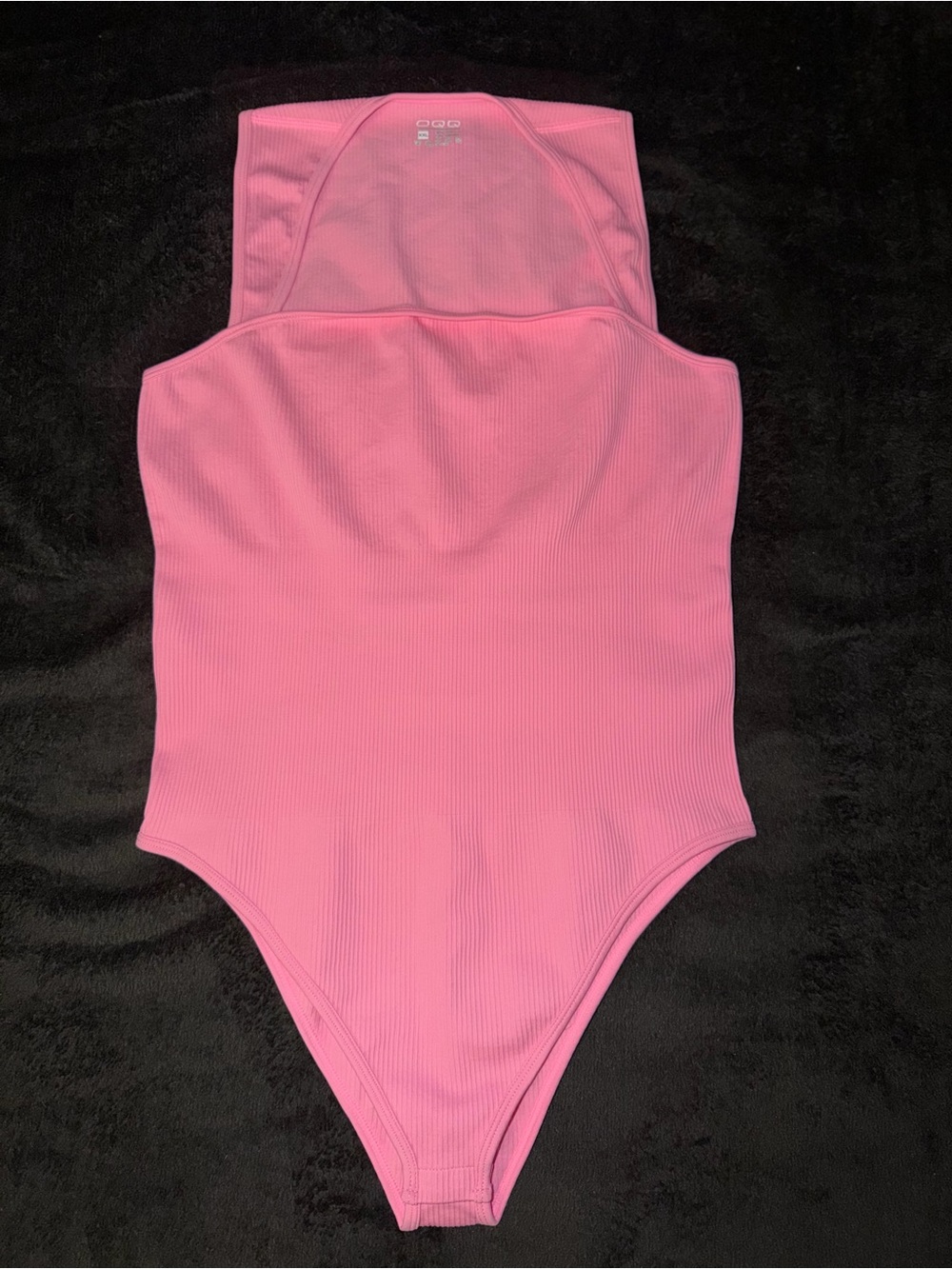 Women’s Pink Ribbed One-Piece Bodysuit - Unbranded